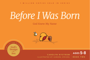 Before I Was Born: God Knew My Name (God's Design for Sex #2)